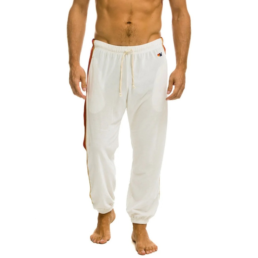 Aviator Nation - Classic Velvet Sweatpants - White - Men’s Large - Picture 2 of 9